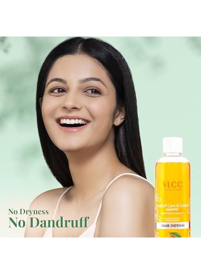 فى ال سي سي شامبو VLCC للعناية بالقشرة والتحكم بها - 350 مل × 2 (700 مل) | شامبو مضاد للقشرة | صحة فروة الرأس، تنظيف عميق لفروة الرأس | مع زيت البرتقال والليمون. - Image 3